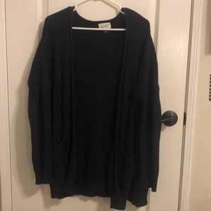 Black knit cardigan